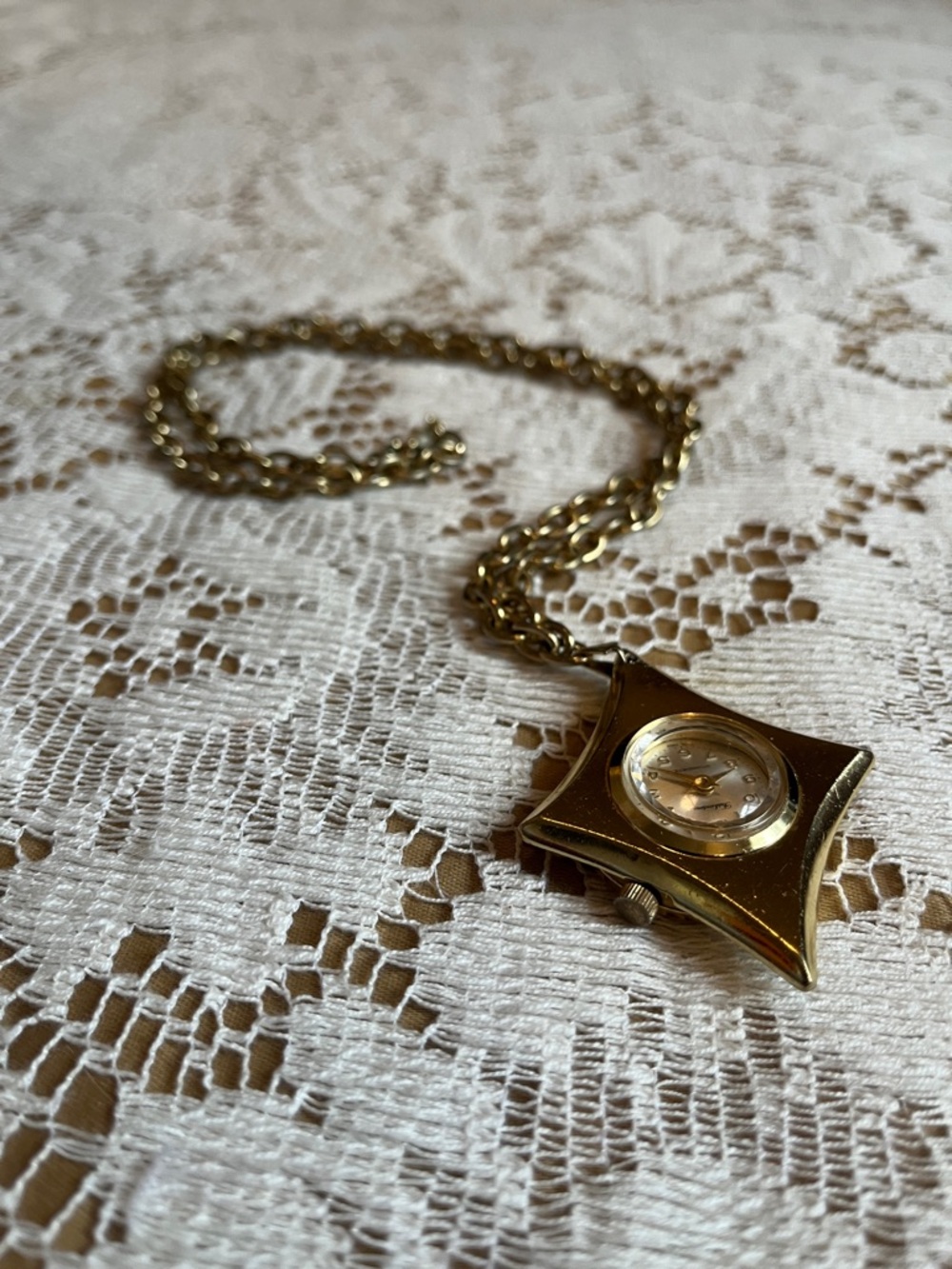 Fashiontime Whimsical Star Watch Pendant Necklace, Goldtone, 24"